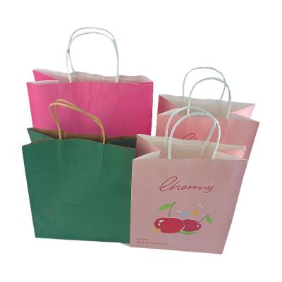 China Recycled Materials Custom Printing shopper paper bag paper bag high quality kraft paper bags with handles for sale