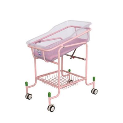 China BT-AB103 metal cheap hospital mobile baby crib,baby bed,baby cradle with plastic tray mattress wheels price for sale