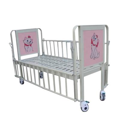 China Silent Metal Wheels 160cm Child Furniture Equipment Medical Beds BT-AB002 For Hospital Pediatric Children Bed for sale