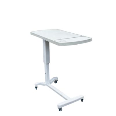 China BT-AT002 Traditional Medical Furniture Lockable Wheels ABS Hospital Over Bed Patient Dining Overbed Table for sale