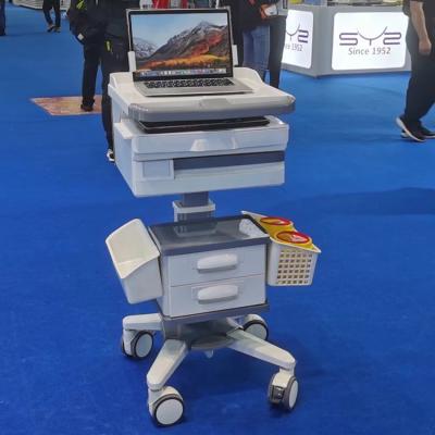 China 208mm(L)*200mm(W) BT-LY31 Doctor Workstation Computer Cart ABS Plastic Trolley Hospital Plastic Medical Trolley for sale