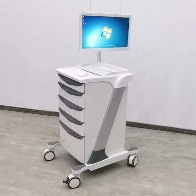 China 208mm(L)*200mm(W) BT-LY27 Plastic Doctor Workstation Computer Trolley ABS Trolley Hospital Plastic Cart for sale