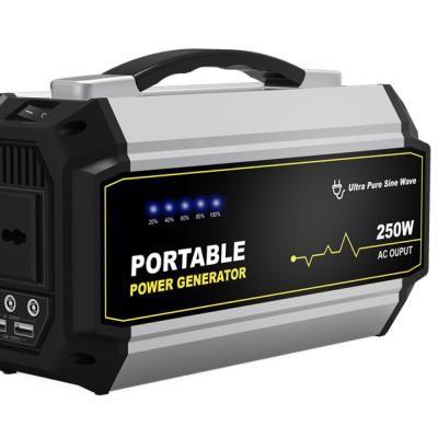 China 250W Battery Start Rechargeable 250Wh 67500mAh 3.7V Lithium Ion Solar Power Mini Generator for sale