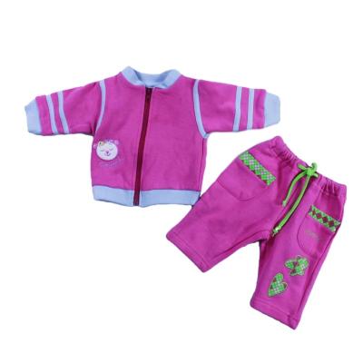 China China Manufacturer Comfortable Customized Children Four Seasons Long Sleeve Embroider Sport Suit Girls Wear for sale