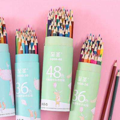 China office & 12/24/36/48 Colors Erasable Pencil Set Student Painting Pencil Creative Barrel Colored Pencil School Art Pencil for sale