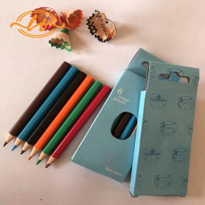 China office & Wholesale School Pencil Student Graffiti Painting Brush Gift Stationery 6 Pack Hexagonal Plastic Color Pencil Rod for sale