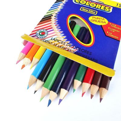 China office & Wholesale School Pencil Color Boxed Pencil Set 12 Colors Children Student Drawing Filling Color Advance Cartoon Graffiti Pencil Stationery for sale