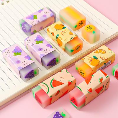 China Creative Children's Pencil Eraser Creative Children's Pencil Exam Eraser Office Eraser Cartoon Fruit Stationery Painting Sketch Eraser for sale