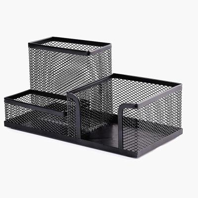 China Wholesale Popular Famous Wire Mesh Pencil Holder Metal Wire Pen Holder Office Desktop Basket for sale