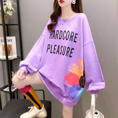 China Breathable Women Sweater Spring And Autumn Thin Long Sleeve T-shirt Round Neck Embroidery Flower Plus Size Women's Clothing for sale