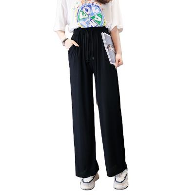 China Anti-Wrinkle 150kg Plus Size Women Clothing Girls Trousers High Waist Wide Leg Pants for sale