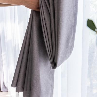 China 2021 Customization Hot Sale Modern Simplicity Solid Color Home Curtains High Quality Luxury for sale