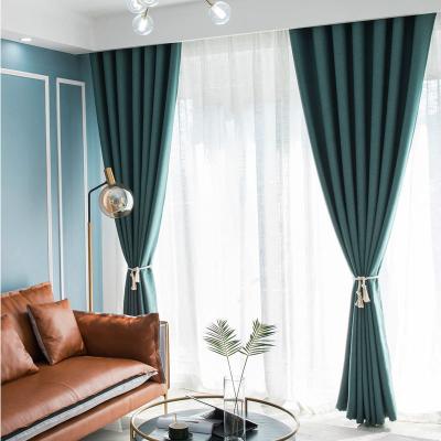 China 2021 hot sale luxury modern simple custom made elegant curtains light in living room original high quality light solid color new products for sale