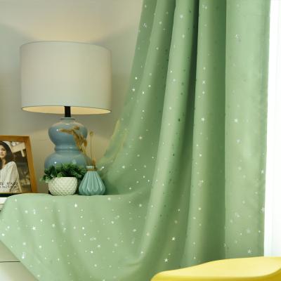 China Wholesale Ready Made Home Fabric Star Curtain Set Bedroom Golden Balcony Shade Shade For Roman Window Curtain for sale