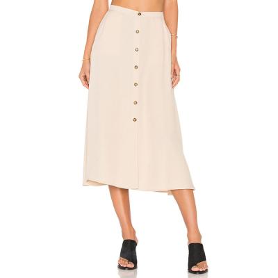 China Plus Size Lady Button Front Design Maxi Skirt for sale