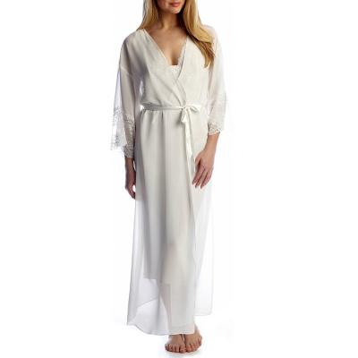 China Breathable Silk Satin and Lace Bridal Robe Pajamas 2 Piece Sets for Women for sale