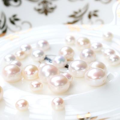 China Wholesale Beautiful Accessories Jewelry Making Flat Natural 3A Half Hole Drilled Shell Freshwater Pearl 5-9mm for sale