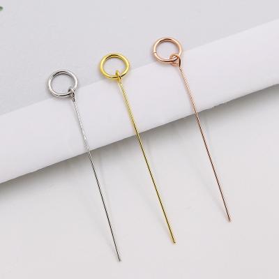 China 925 Sterling Silver Wholesale 925 Sterling Silver Pinch Accessory Bail With Long Pin For Jewelry Making for sale