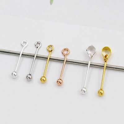 China 925 Sterling Silver Wholesale 925 Sterling Silver Pinch Accessory Universal Bail For Jewelry Making for sale