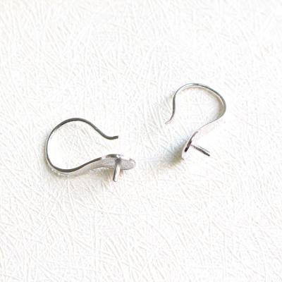 China 925 Sterling Silver Wholesale Jewelry Making Accessory With Caps 925 Sterling Silver Hook Earrings for sale