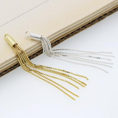 China 925 Sterling Silver Wholesale 925 sterling silver accessory tassels with box chains for jewelry making for sale