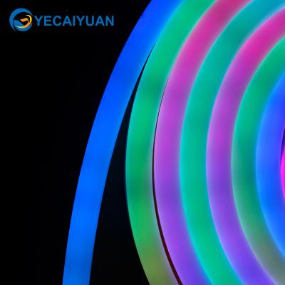 China LANDSCAPE RGB Led Neon Light Ip67 Ip65 CE Waterproof PVC Silicone Flex Neon Rope Light Strip 24v 12v 5v Color Changing For LOGO for sale