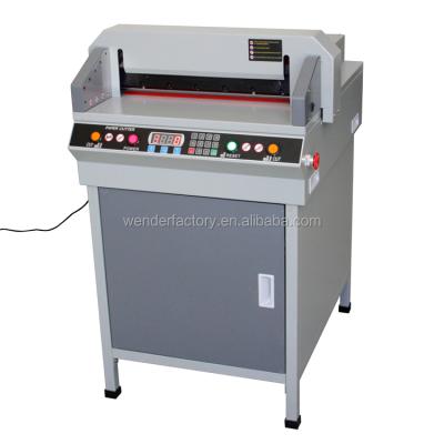 China Building Material Stores WD-450V+ Dispenser Circle Cutter Factory Quality Cut Hydraulic Tissue Paper Cutting Machine for sale