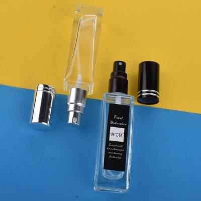 China Personal care ready to ship 10ml glass spray tester perfume bottle travel subpackage with aluminum cap for sale