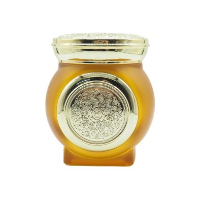 China Personal Care 200G Ramadan Bakhoor Candles Glass Jars Scented Coated Colored Luxury Matches Glass Jar From China For Sale for sale