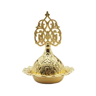 China New Design Company Incense Metal Alloy Holder Golden Censer Mini Arabian Room Air Freshener for Home Decor for sale