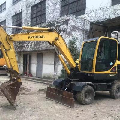 China Used Hyundai 60w-7 Excavator with 6150mm Digging Radius and Total Transportation Length of 6100mm zu verkaufen