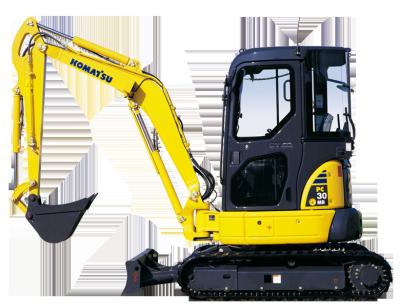 China Komatsu PC30 3-Tonnen Bagger mit 0,2m3 Eimer Kapazität 22100W Motorleistung 4.450L Kraftstoffbehälter zu verkaufen