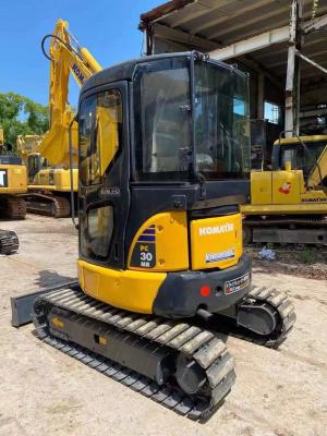 China 3 Tonnen Crawler Komatsu pc30 Bagger mit 22100W Motorleistung 3170mm Ausgrabungstiefe 5360mm Radius zu verkaufen