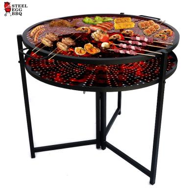 China Adjustable Size SEB Kamado /Steel Egg BBQ Charcoal Grill Beef Grilling Party Outdoor Easy Motion Hot Selling Grilling Machine for sale