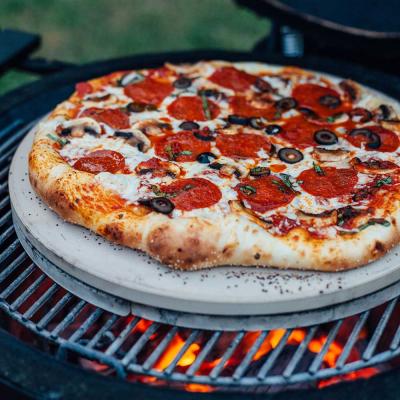 China SEB KAMADO dustproof ceramic pizza stone, BBQ accessories, around cooking pizza for sale