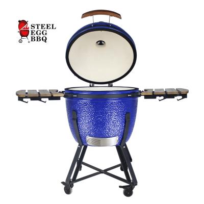 China Adjustable size SEB KAMADO kamado grill with accessories cinlude fire pit barbecue cooking grate charcoal grate rack and side table for sale