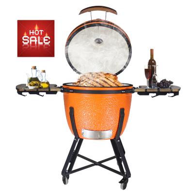 China Adjustable Size SEB KAMADO/Orange Ceramic BBQ Grill Kamado Chicken Asador BBQ Grill STEE EGGS Large for sale