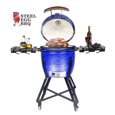 China Adjustable Size SEB KAMADO/blue kamado EGG Kamado Chicken Asador BBQ Grill STEEL Ceramic BBQ Grill 18 inch for sale