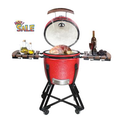 China Adjustable Size SEB KAMADO/EGG STEEL BARBECUE Ceramic BBQ Grill Kamado espeto carrinho de churrasco Asador de grill 18 inch for sale