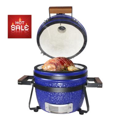 China Adjustable Size SEB/EGG STEEL BARBECUE grill espeto blue carrinho de churrasco Kamado Mini Ceramic BBQ 13 inch for sale