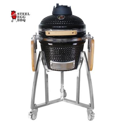 China Adjustable Size SEB KAMADO /STEEL EGG BARBECUE 16 inch ceramic china charcoal bbq grill ahumador bbq komodo grill for sale