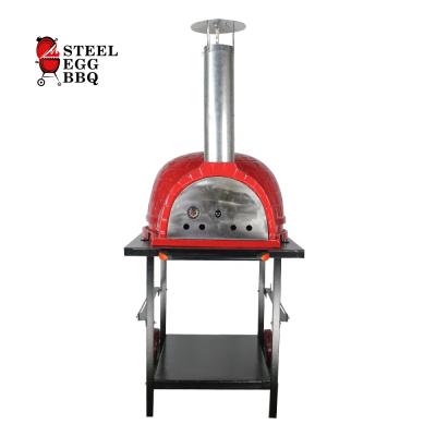 China Adjustable Size SEB KAMADO/Steel Egg BBQ 26 Inch Red Color Pizza Baking Bread Maker Machine Wooden Portable Stone Burning for sale