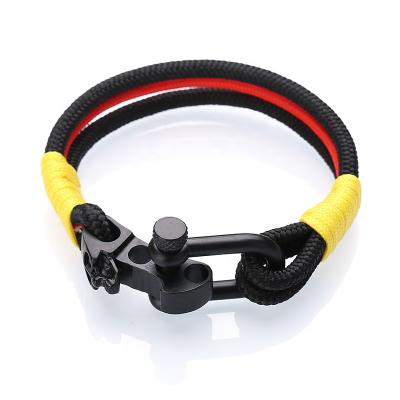 China 2019 Latest Compass Bracelet Fashion Black Compass Bracelet, Men's Rope Bracelet for sale