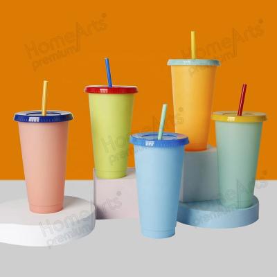 China Viable BPA Free Plastic Coffee Cup Tumblers Lids and Plastic Coffee Mug Straws Plastic Magic Cup Tumblers for sale