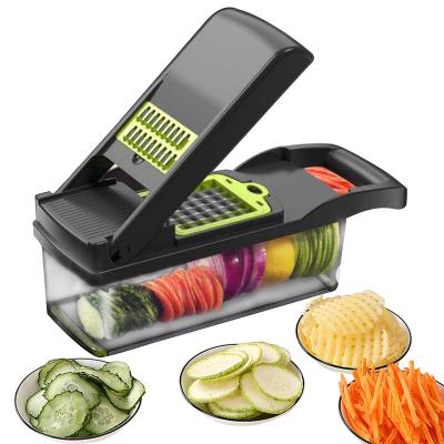 China Viable Multifunction Kitchen Accessories Vegetable Cutter 7Dicing Blades Mandoline Slicer Carrot Peeler Potato Cleaver for sale