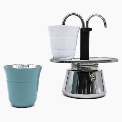 China Viable Mini Moka Set includes 2 cup espresso coffee maker for sale