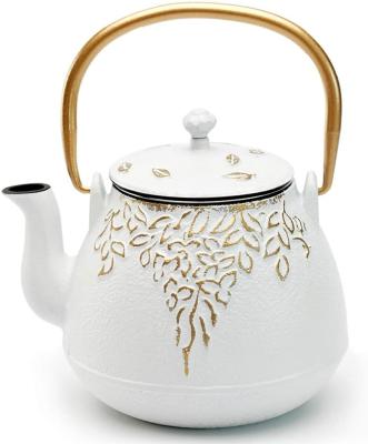 China Sustainable Hot Selling Theiere Fonte Cast Iron Teapot With Stainless Steel Filter Teapot Kettle for sale