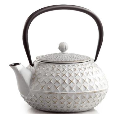 China Enameled Stocked Coated Cast Iron Teapot 800ml for sale