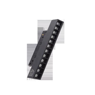 China smd magnetic track light track light adjustable rotating spotlight new black white square recessed track 25w magnetic led lighting for sale