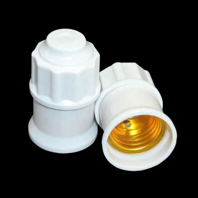 China Black Plastic Lamp Bulb Holder High Lumens E26 E14 Light Bulb Holder Socket Energy Saving Base E27 E27 Socket for sale